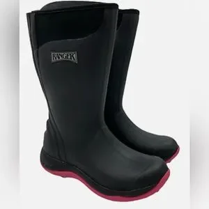 Ranger Shoes Ranger Womens Black Pike Zip Waterproof Rain Boots Size 6 Poshmark